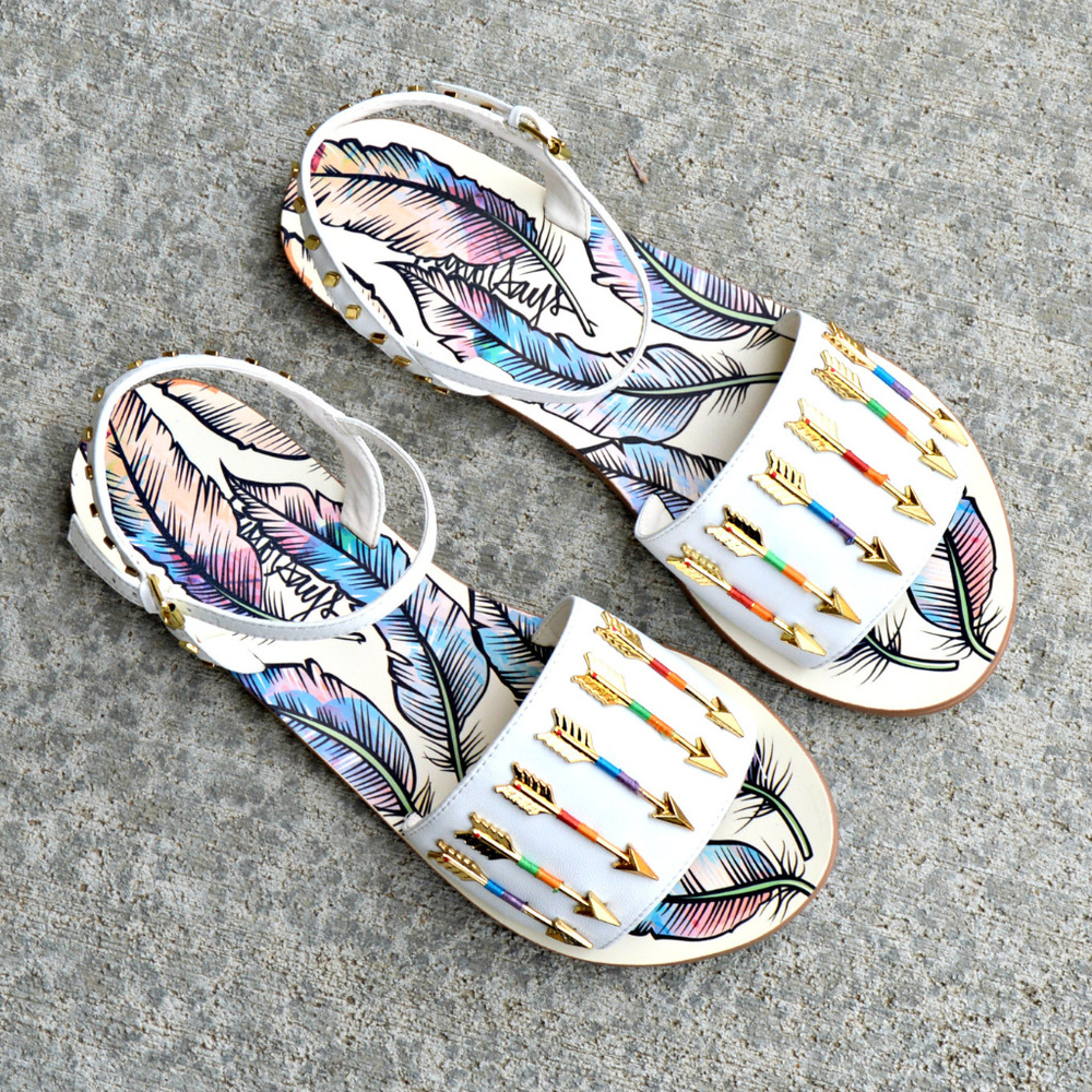 ♡ Taylor Says ♡ Talulah Leather Boho Flat Sandals - Picture 2 of 7